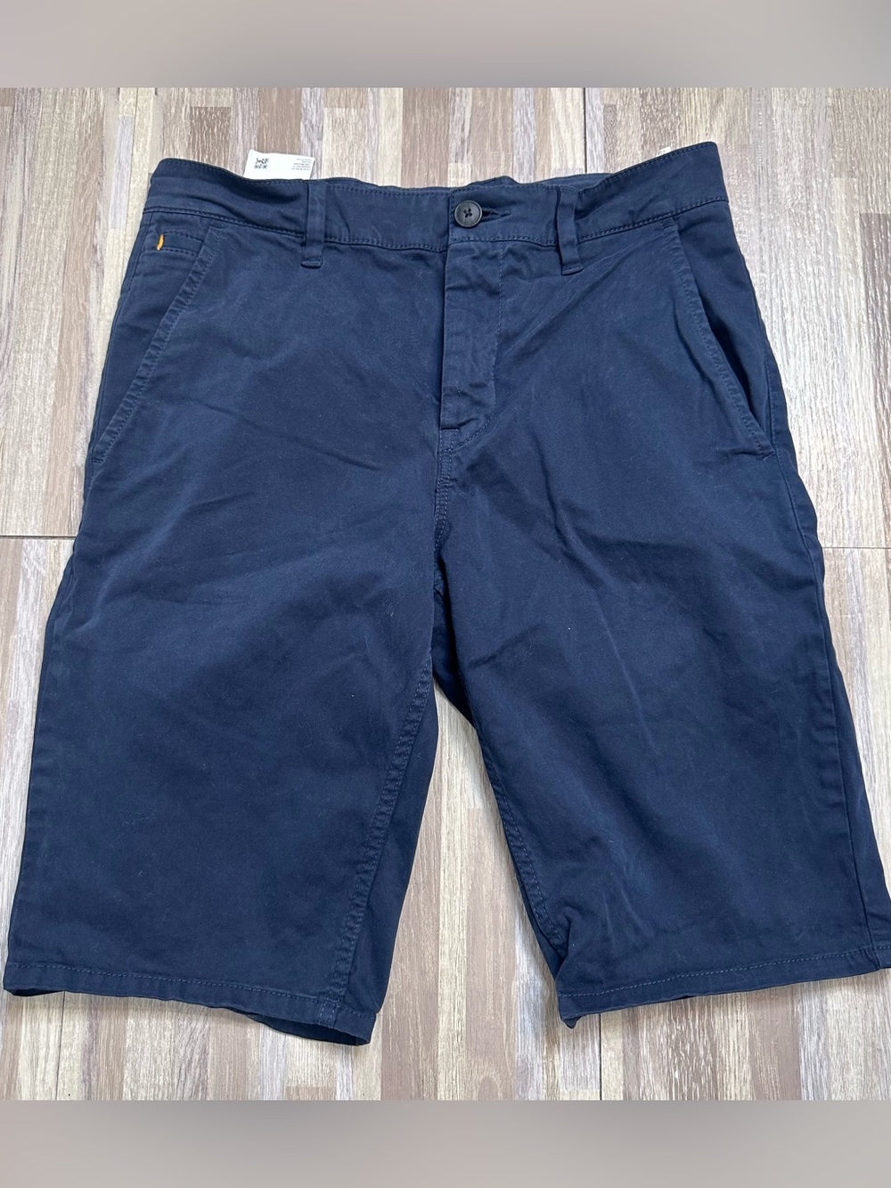 Hugo Boss Navy Blue Slim Fit Chino Shorts Mens Size 30”